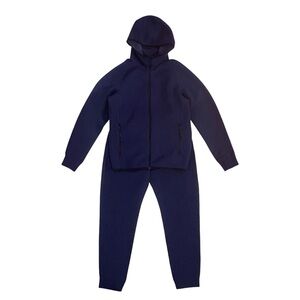 Uniqlo Ultra Stretch Dry Sweat Full-Zip Hoodie & Sweatpants Blue Men's Size S/M